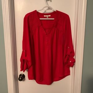 Large Black Rainn Fuchsia Blouse